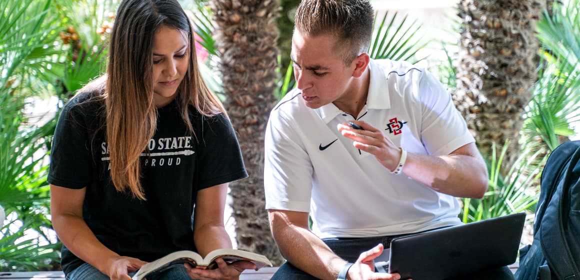 Students studying together
