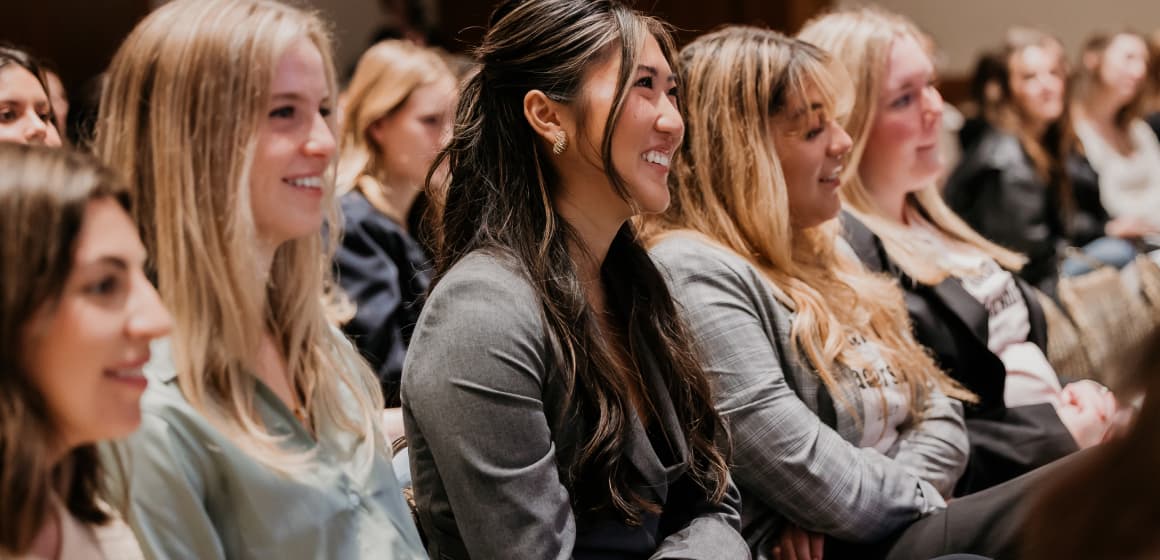 Students watching presentation